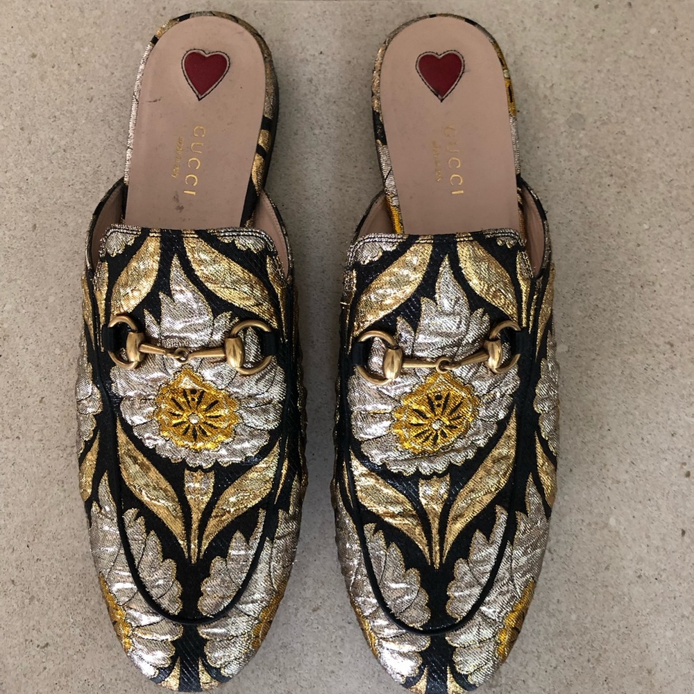 Gucci Princetown Jacquard Mules